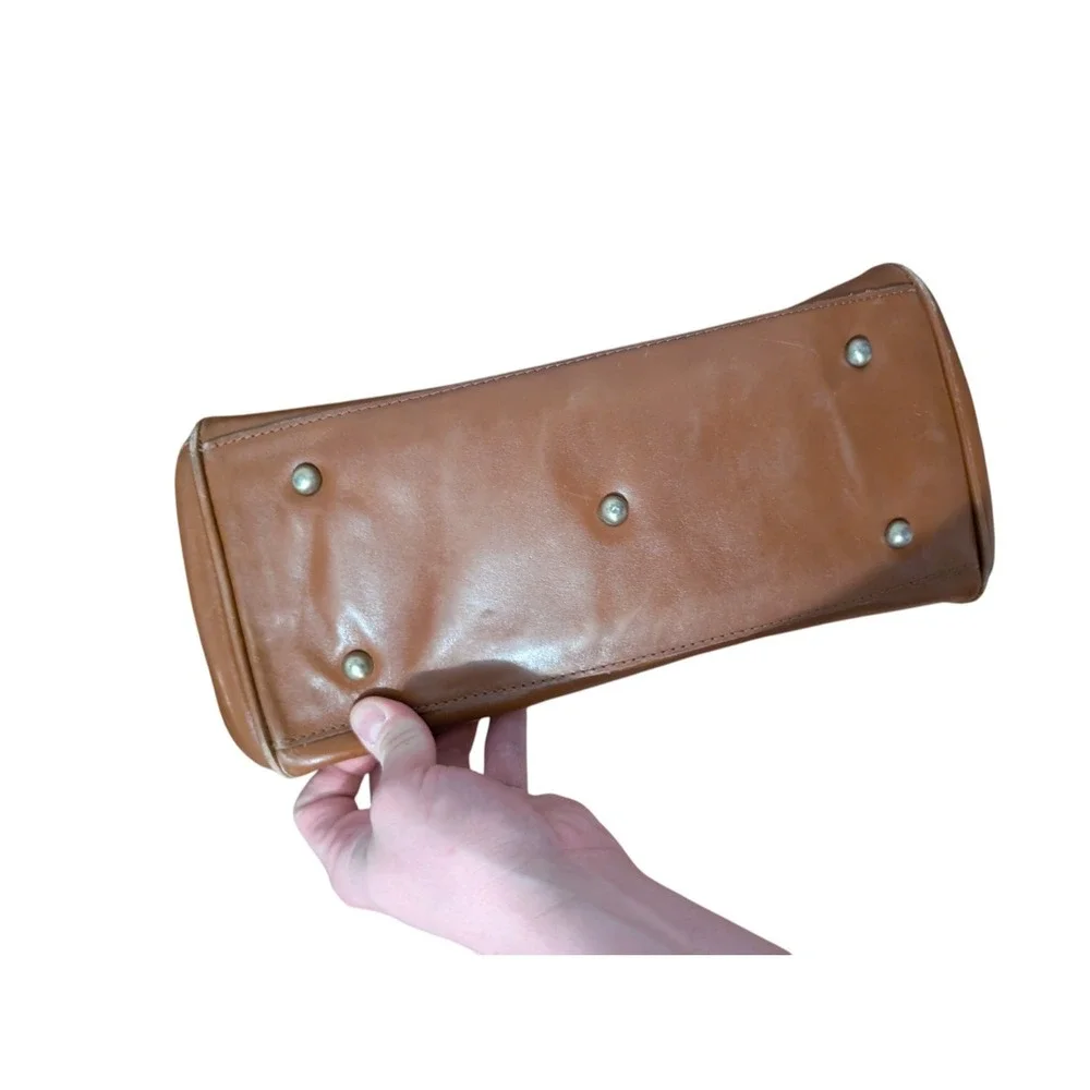 Patricia Nash Skye Satchel Leather‎ Purse Crossbody Handbag Brown